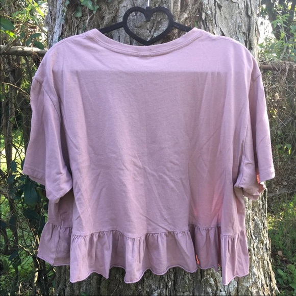 Flounce Ruffle Top/Pink/Size Large - Picture 4 of 5